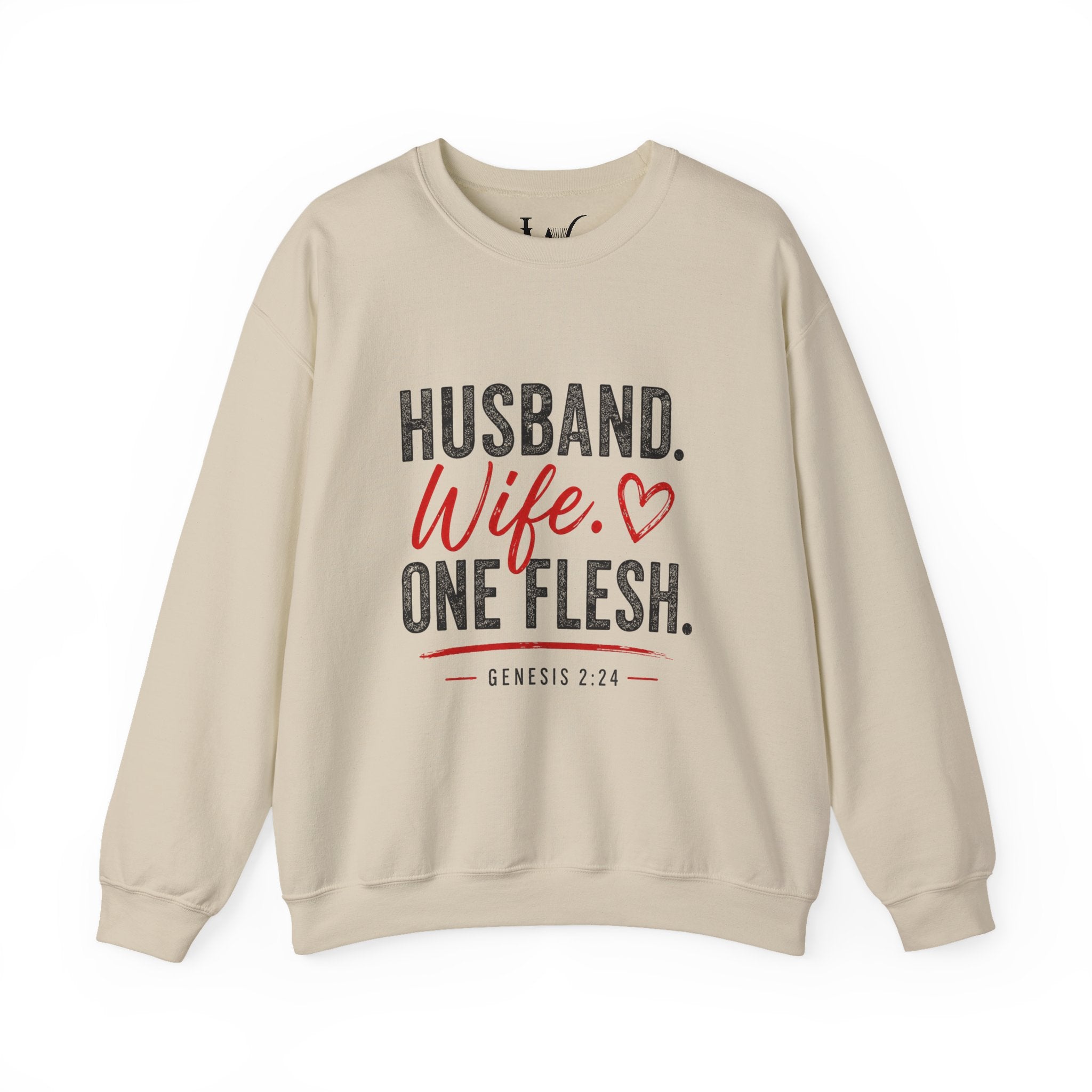 Strong Marriage "Husband. Wife. One Flesh" Genesis 2:24 Sweatshirt