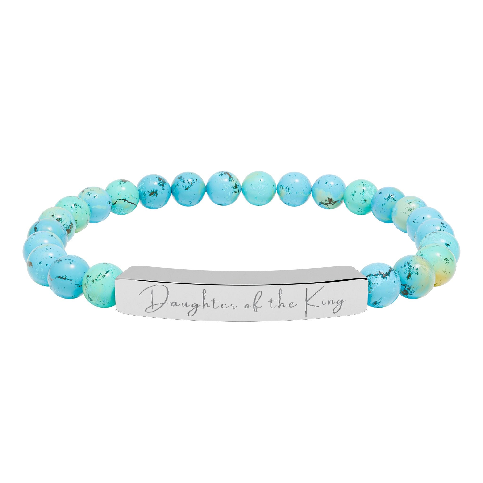 Natural Stone Stretch Bar Bracelet — Daughter of the King