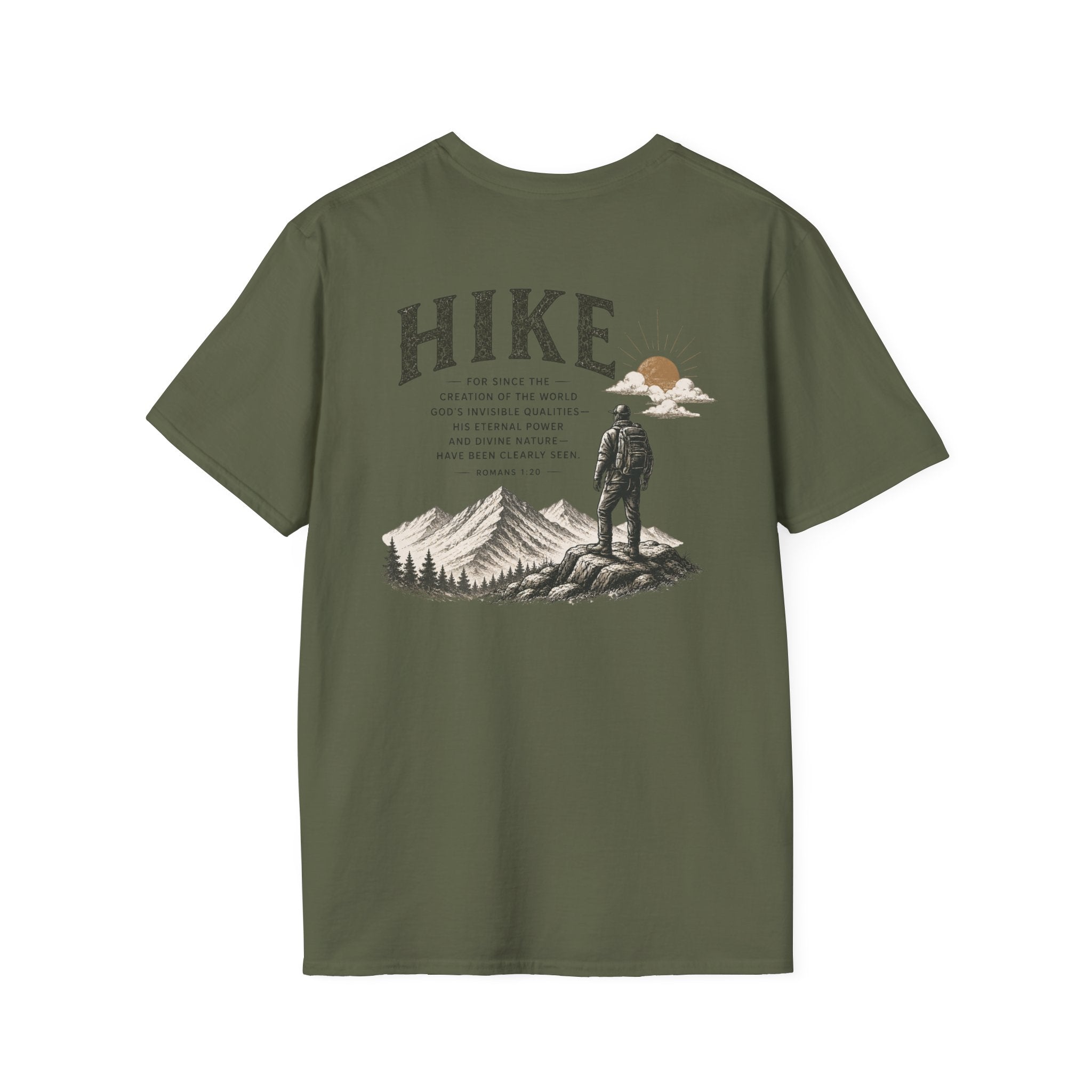 Hike Mountains Graphic — Romans 1:20 Tee