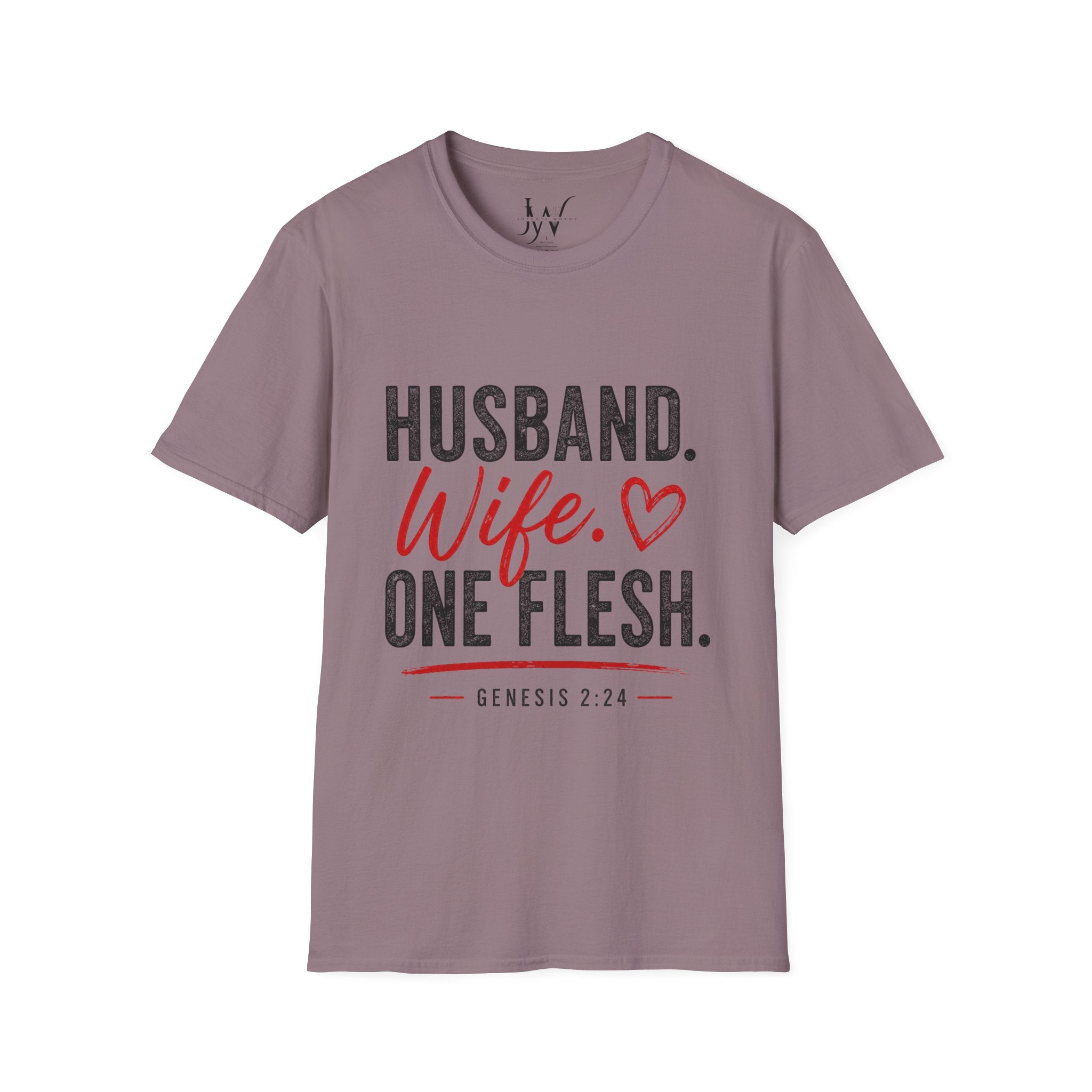 Strong Marriage "Husband. Wife. One Flesh." — Genesis 2:24 Tee