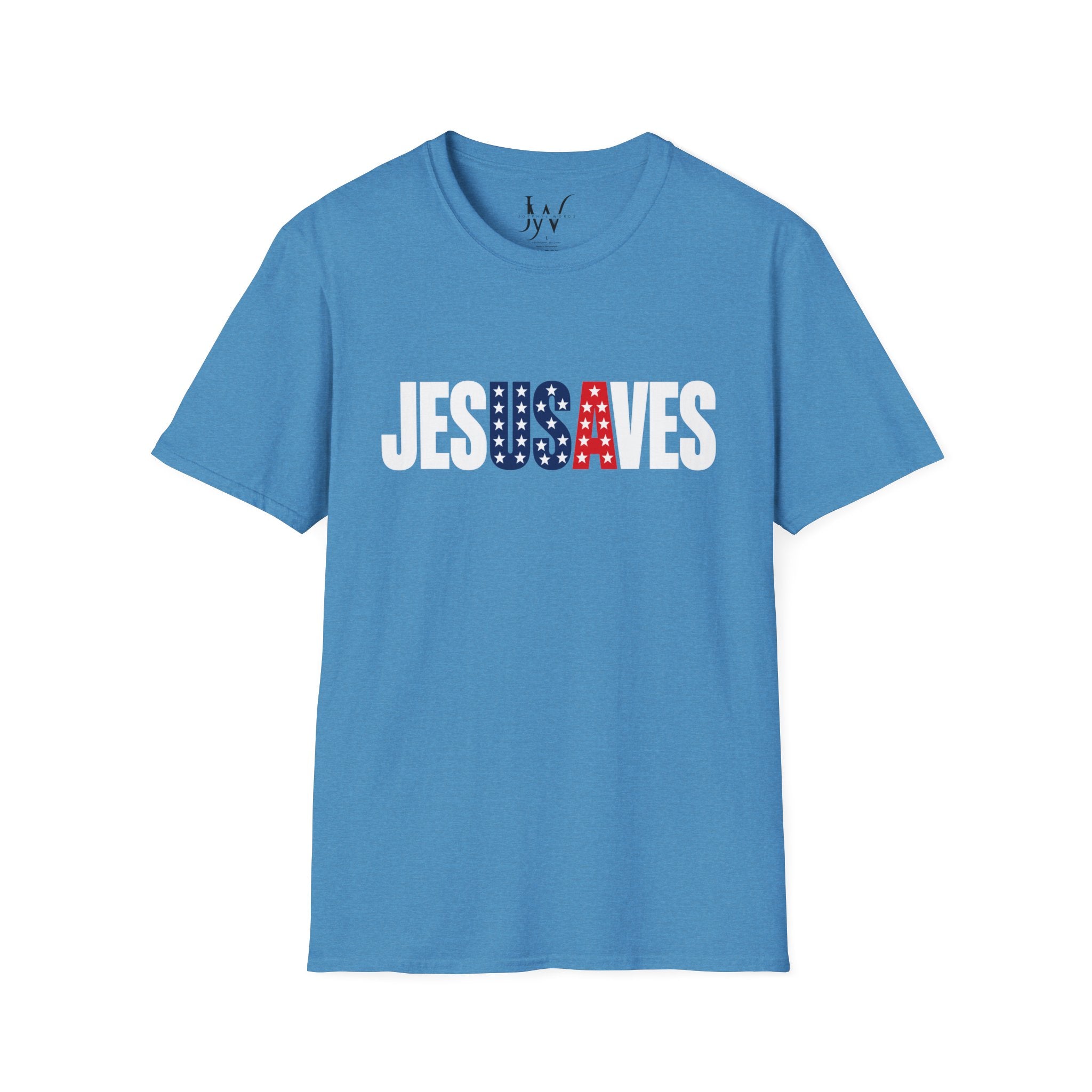 Jesus Saves Patriotic T-Shirt — American Flag Faith Tee