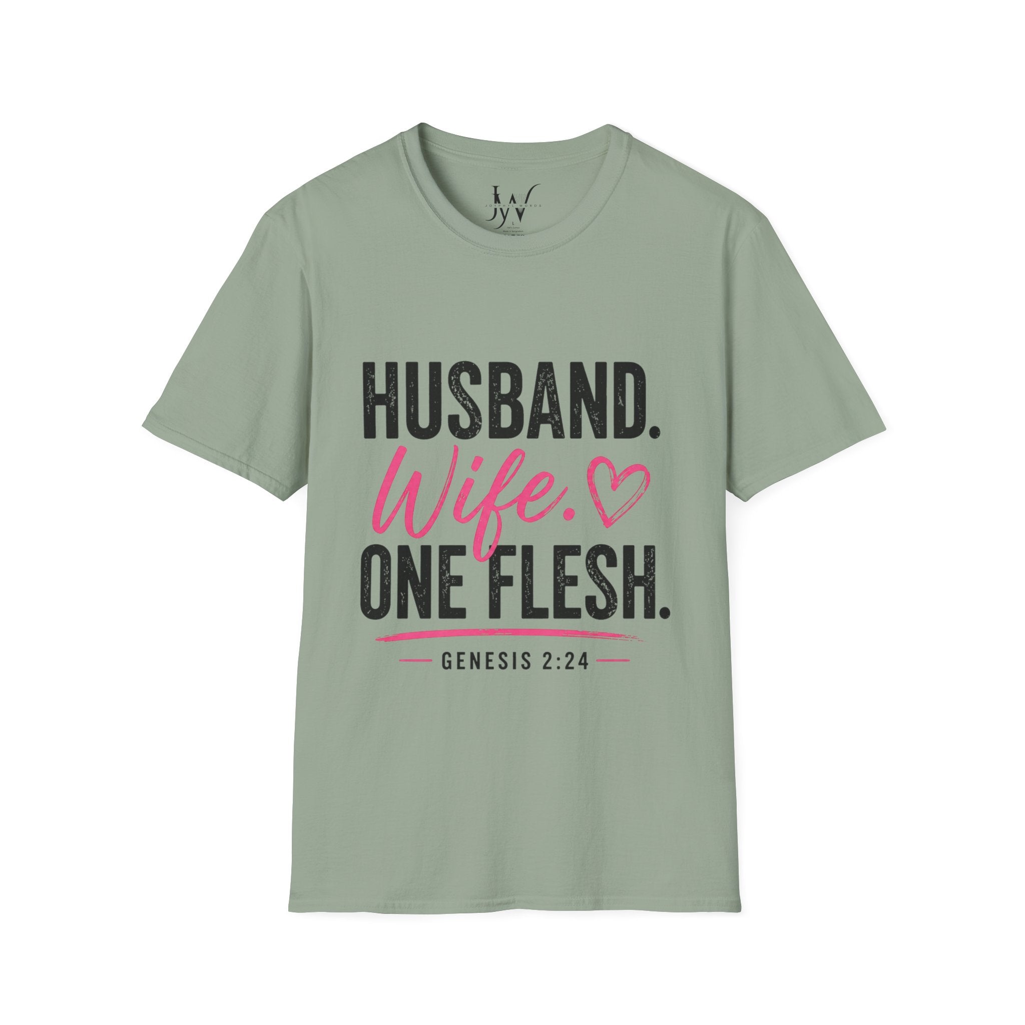 Strong Marriage "Husband. Wife. One Flesh." — Genesis 2:24 Tee