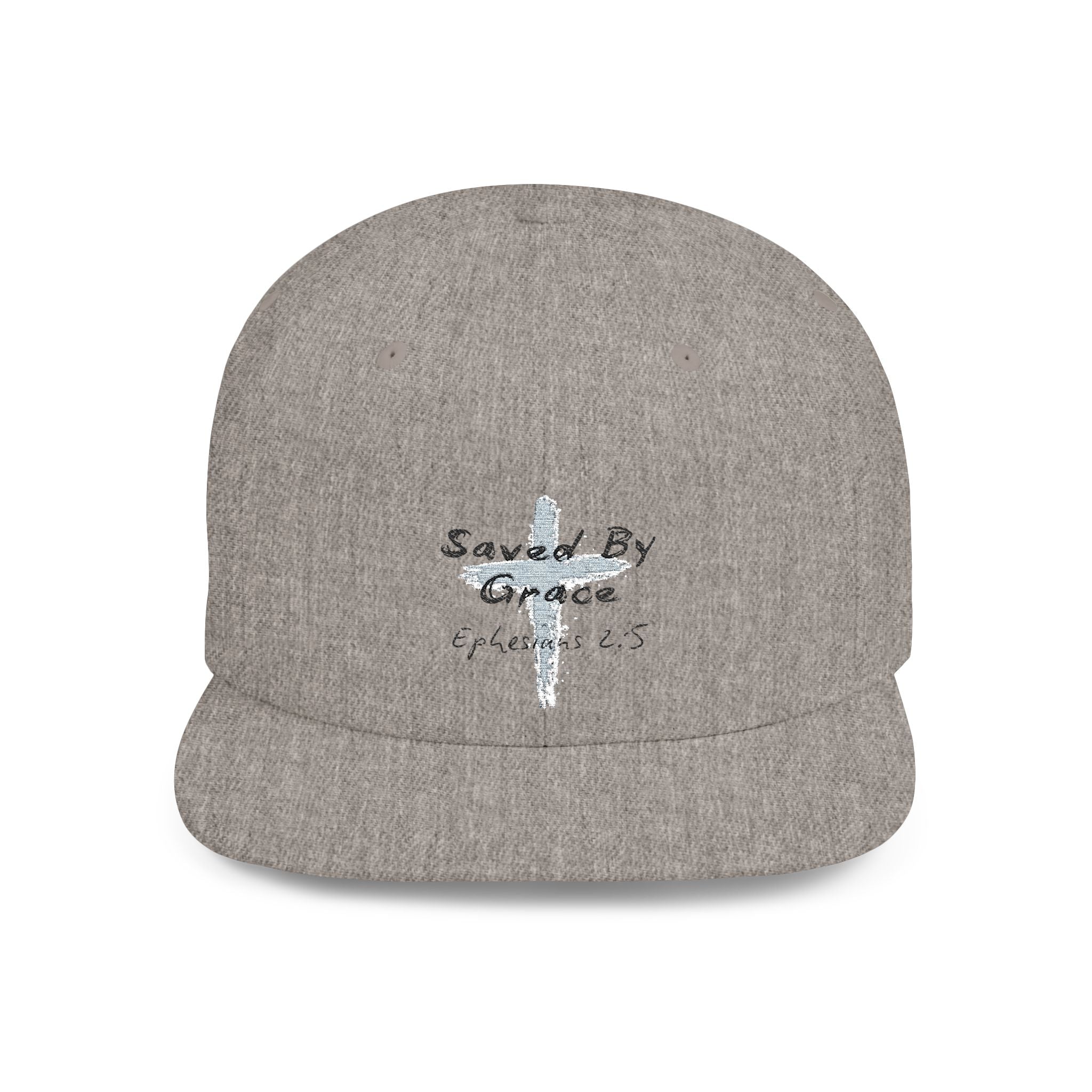 Saved By Grace Ephesians 2:5 Flat Bill Hat