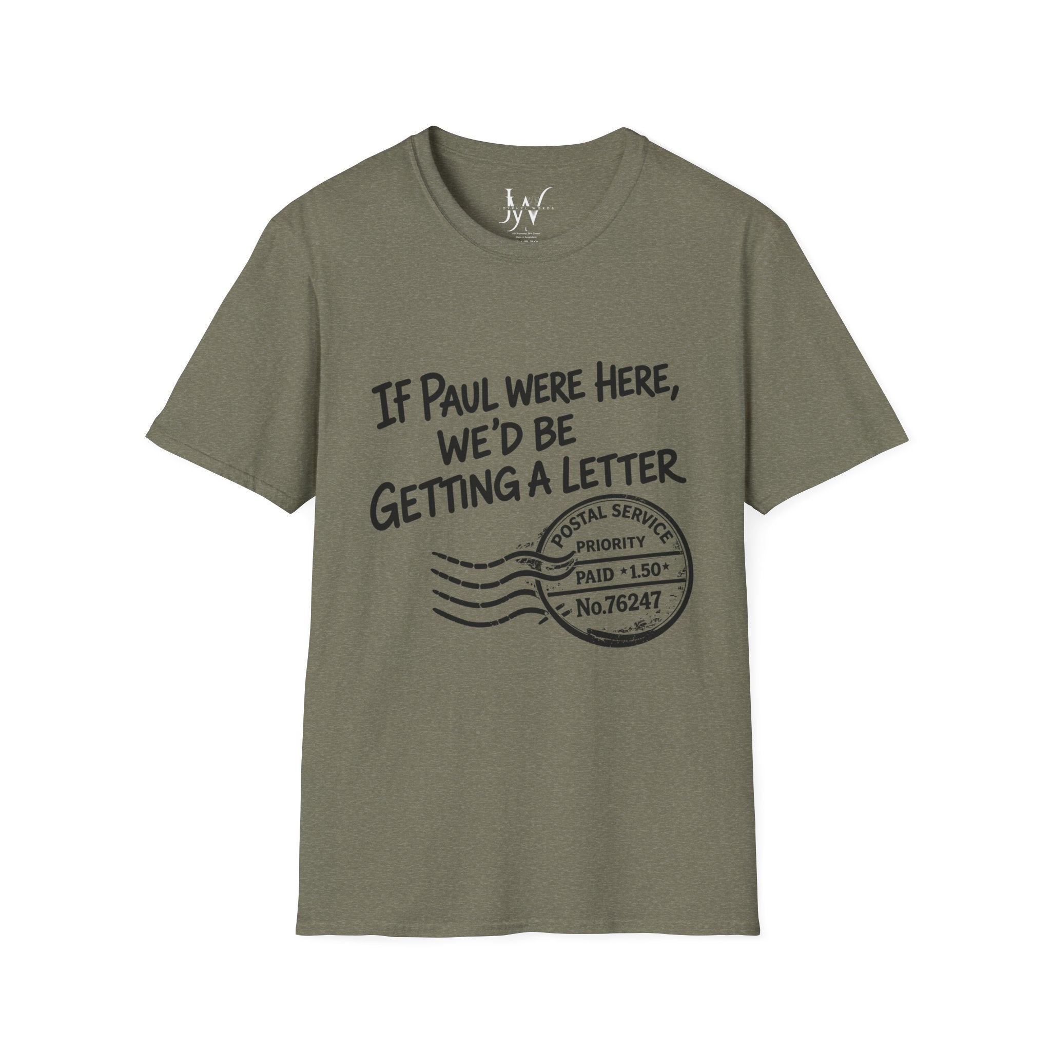 If Paul Were Here We’d Be Getting a Letter T-Shirt — Funny Vintage Postal Stamp Tee