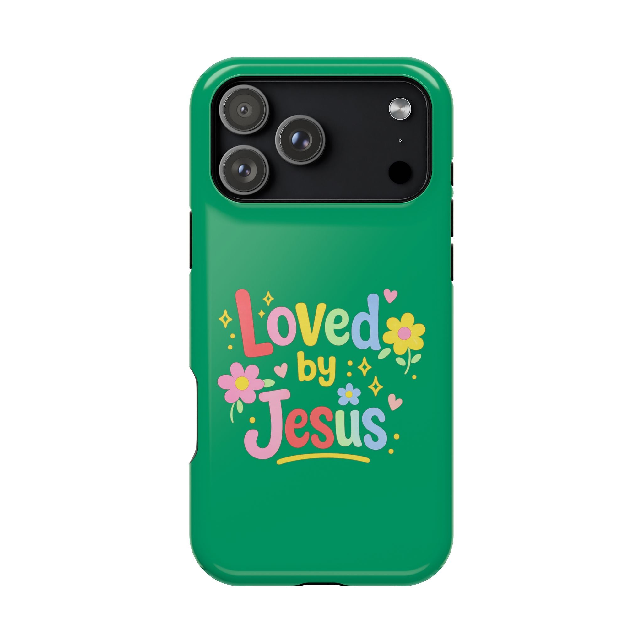 Loved by Jesus Phone Case — Colorful Magnetic Impact-Resistant Case