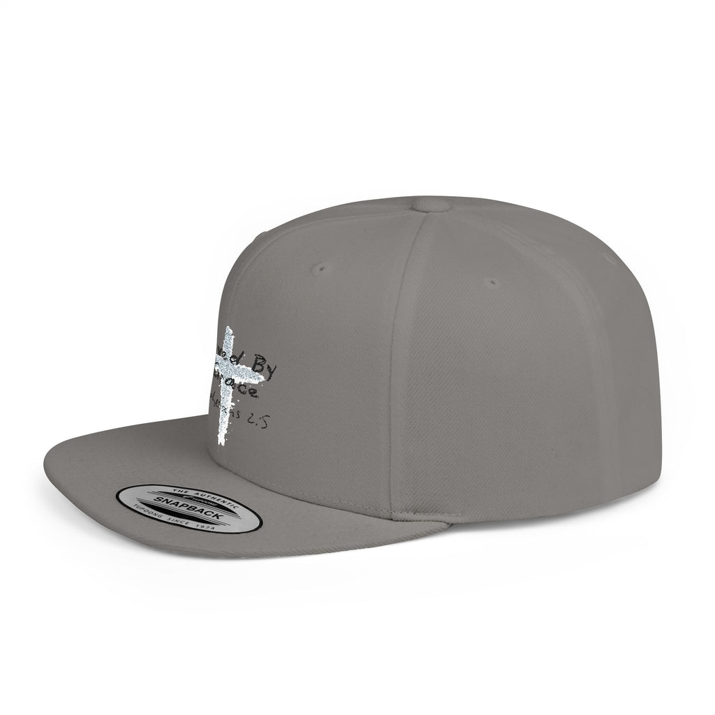 Saved By Grace Ephesians 2:5 Flat Bill Hat