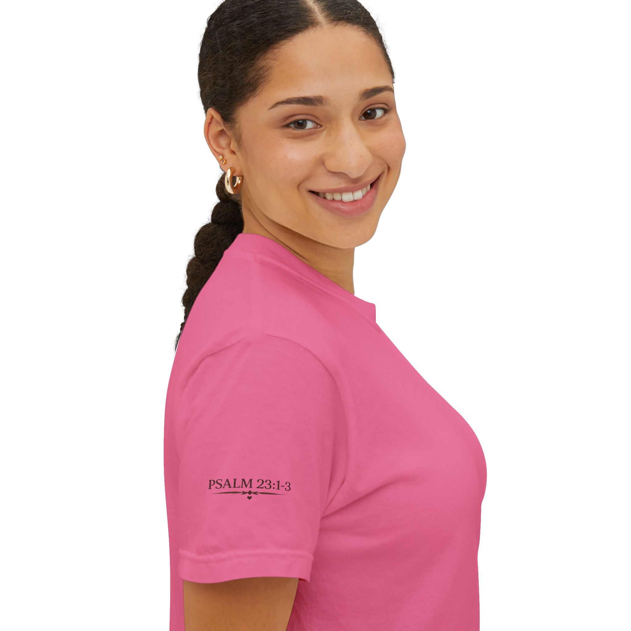 The Lord Is My Shepherd-Psalm 23:1-3  Graphic Tee with Pocket