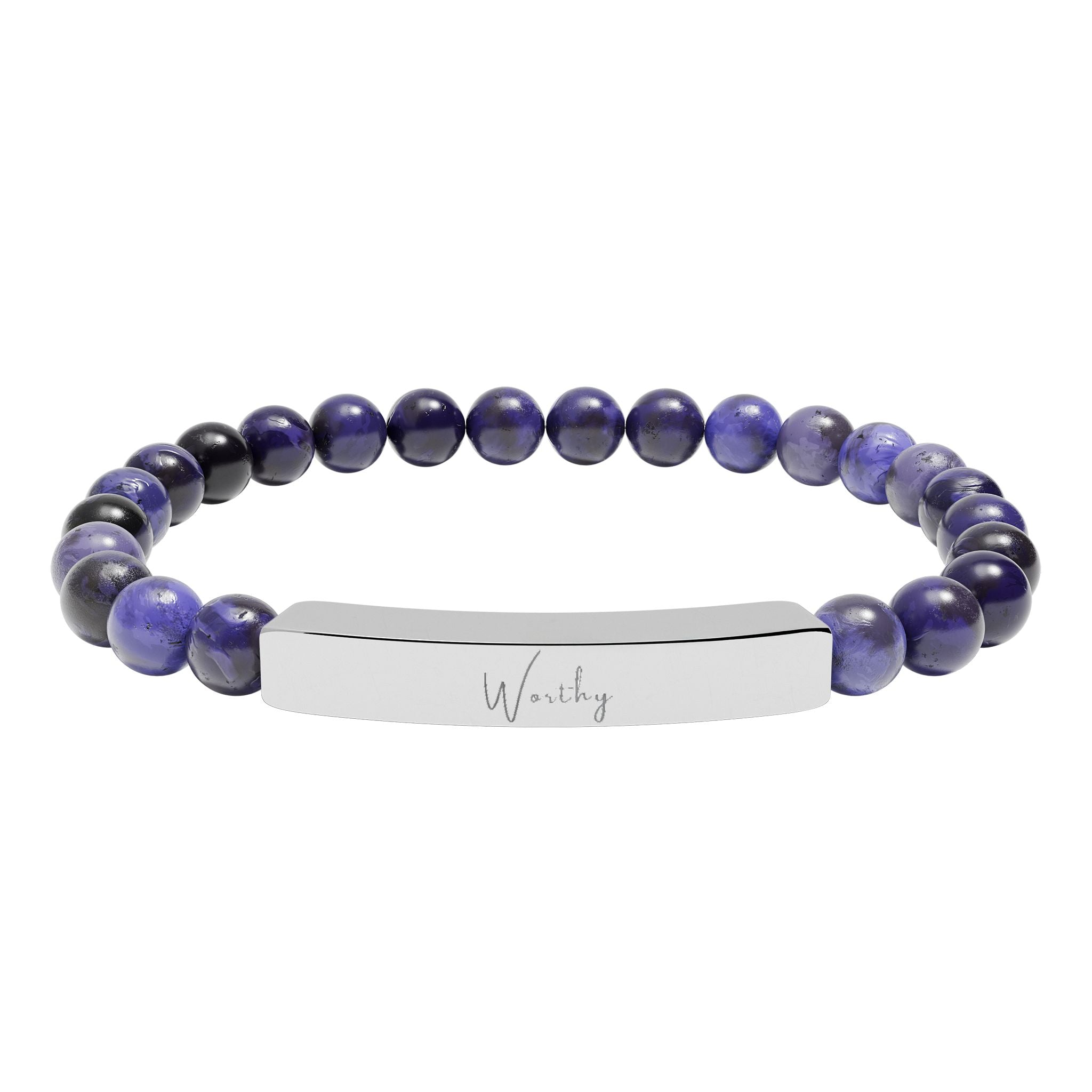 Natural Stone Stretch Bar Bracelet — Worthy
