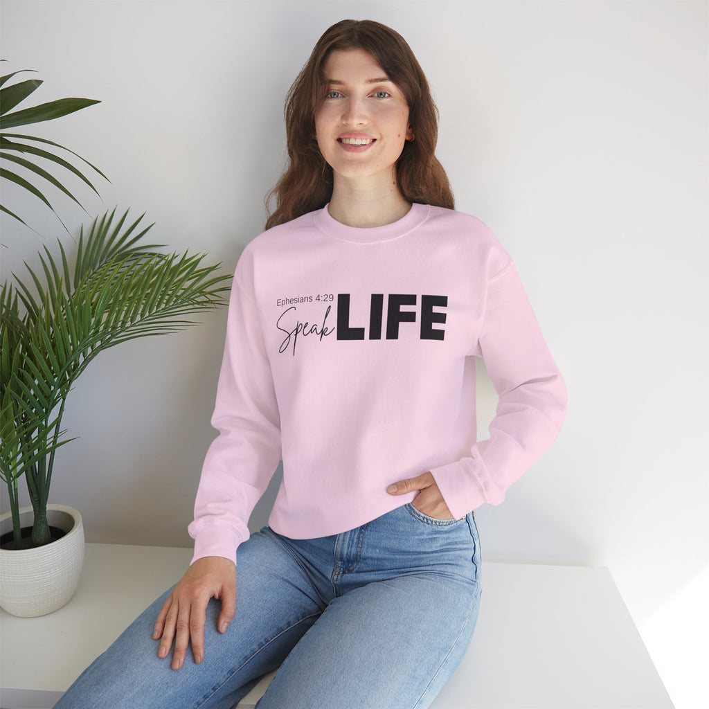 Speak Life Ephesians 4:29 Scripture Crewneck Sweatshirt