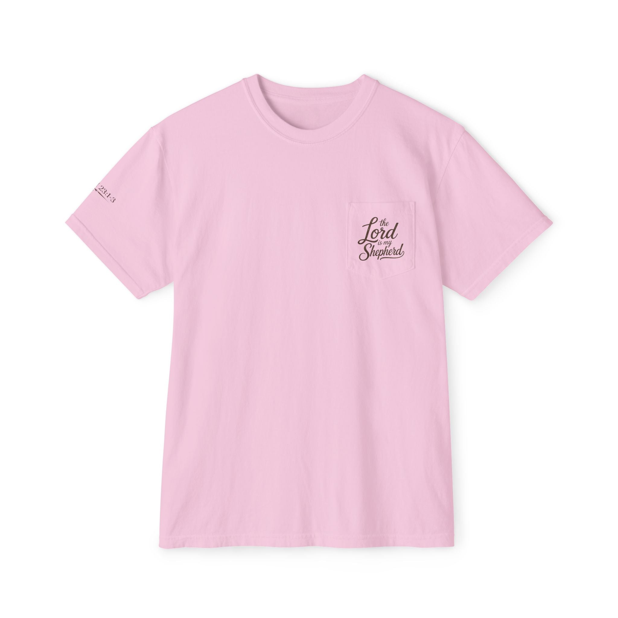 The Lord Is My Shepherd-Psalm 23:1-3  Graphic Tee with Pocket