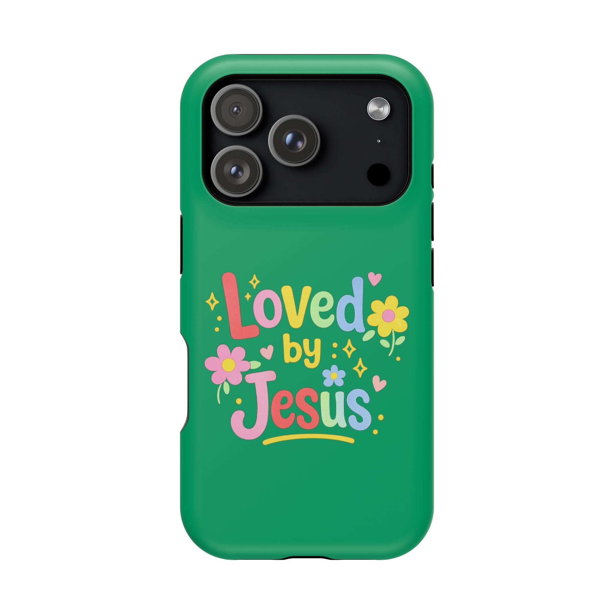 Loved by Jesus Phone Case — Colorful Magnetic Impact-Resistant Case