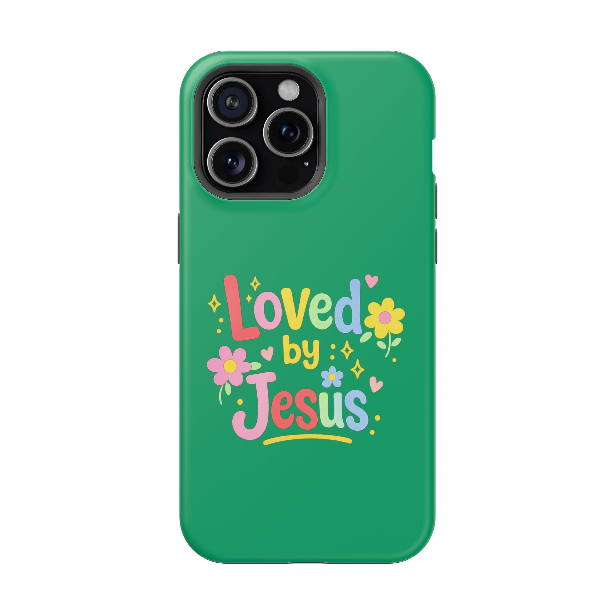 Loved by Jesus Phone Case — Colorful Magnetic Impact-Resistant Case