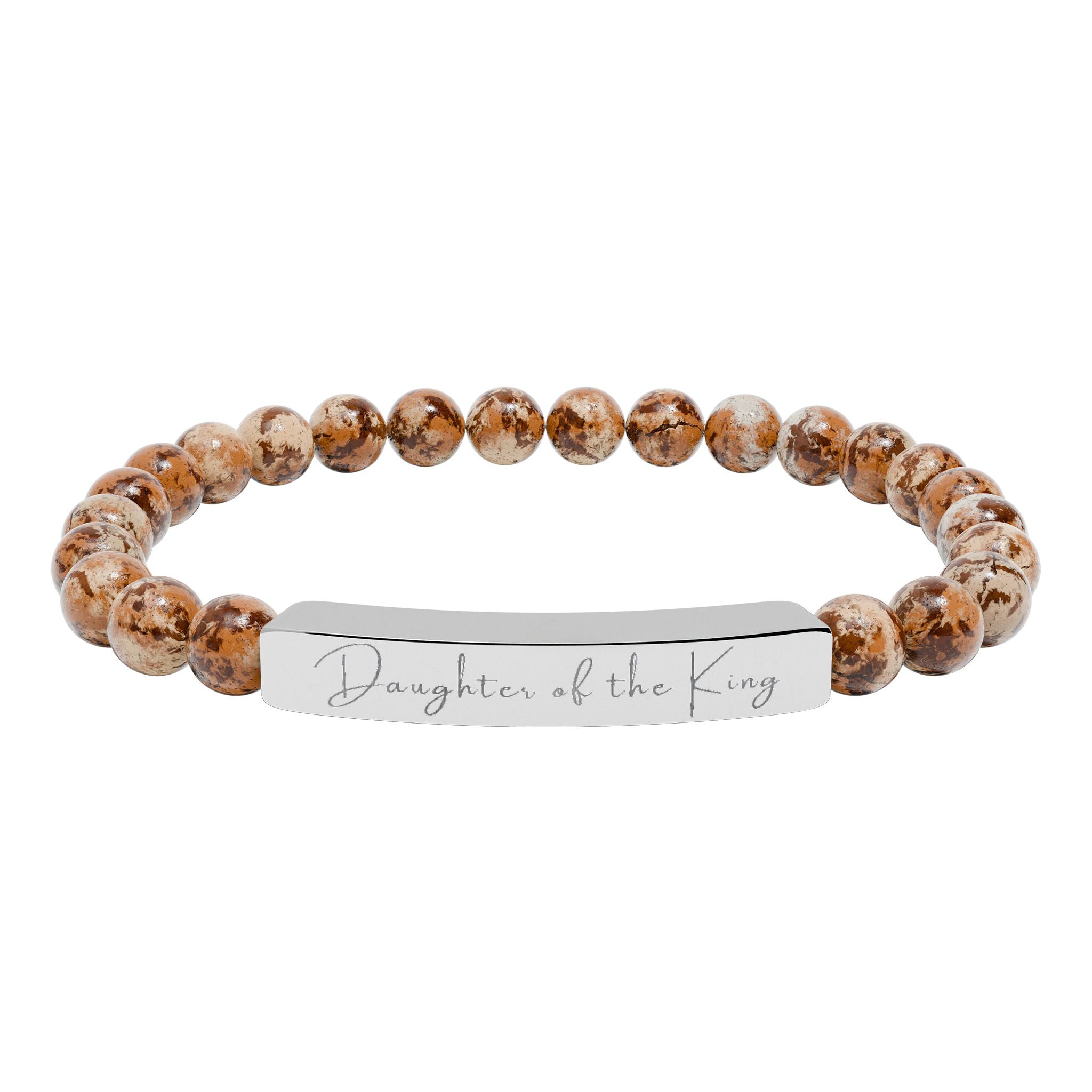 Natural Stone Stretch Bar Bracelet — Daughter of the King