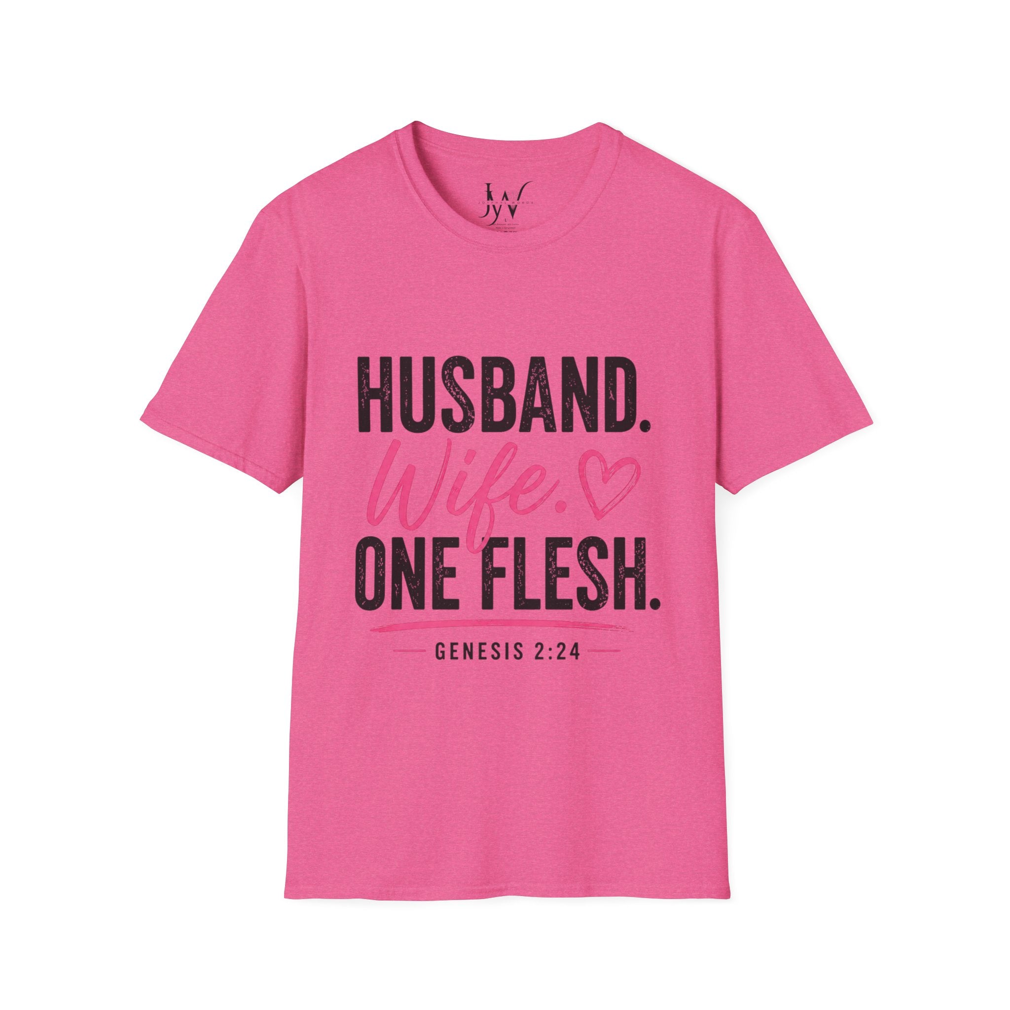 Strong Marriage "Husband. Wife. One Flesh." — Genesis 2:24 Tee