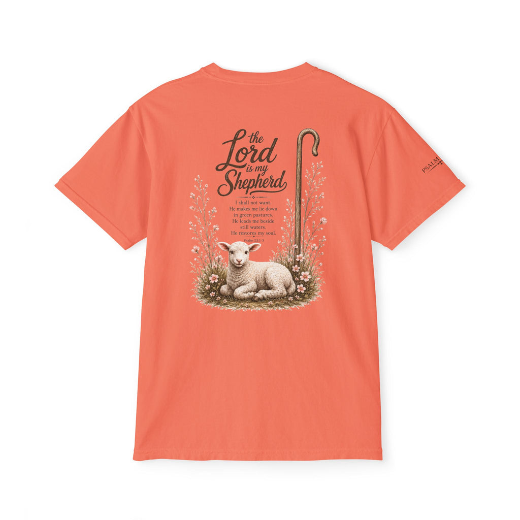 The Lord Is My Shepherd-Psalm 23:1-3  Graphic Tee with Pocket