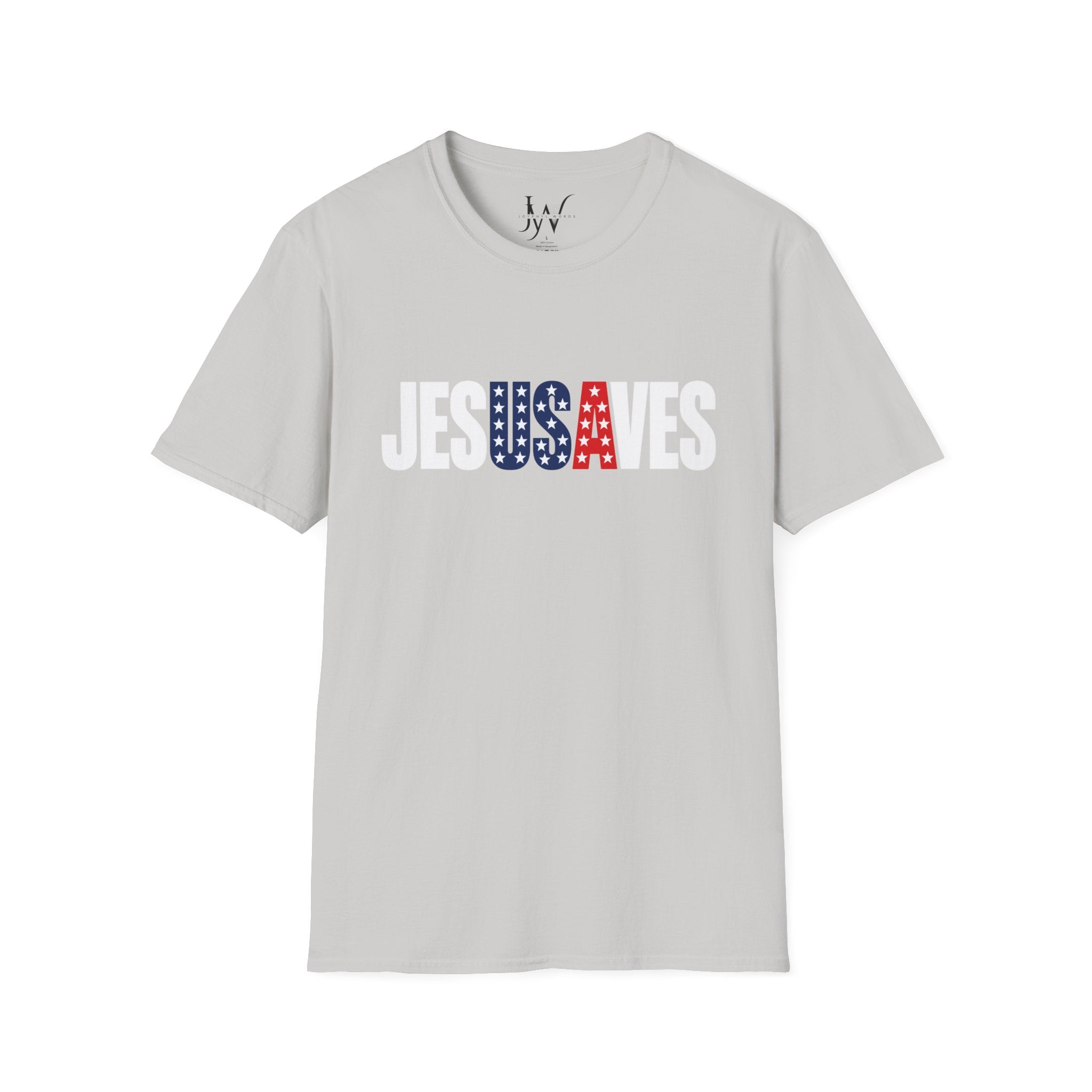 Jesus Saves Patriotic T-Shirt — American Flag Faith Tee
