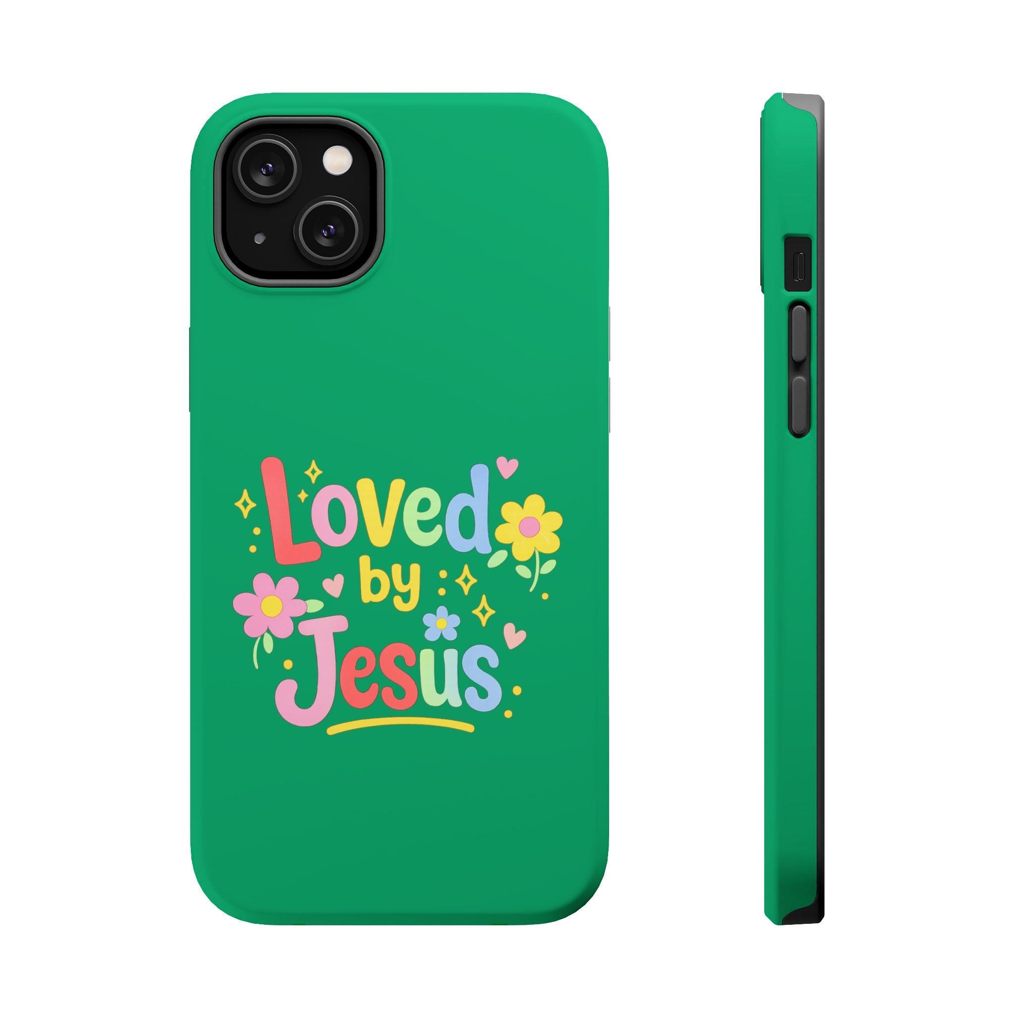 Loved by Jesus Phone Case — Colorful Magnetic Impact-Resistant Case