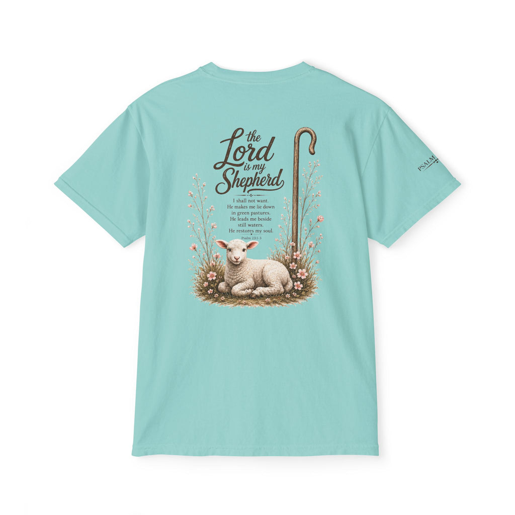 The Lord Is My Shepherd-Psalm 23:1-3  Graphic Tee with Pocket