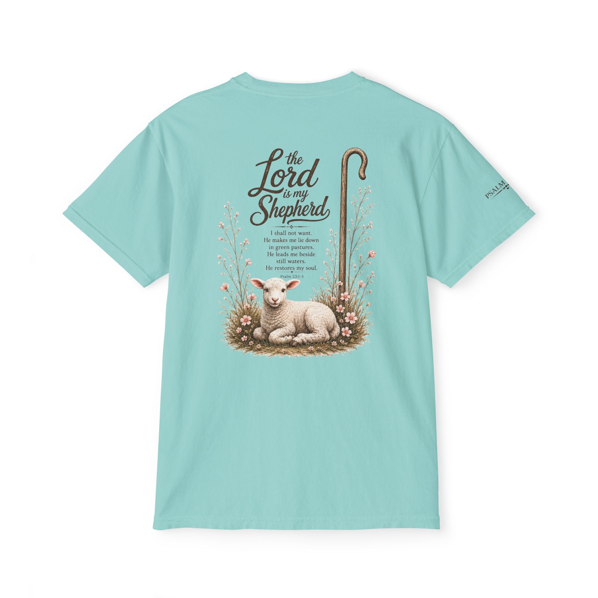 The Lord Is My Shepherd-Psalm 23:1-3  Graphic Tee with Pocket