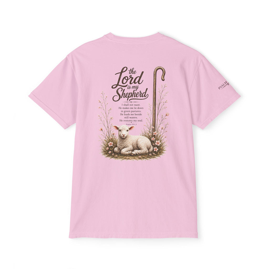 The Lord Is My Shepherd-Psalm 23:1-3  Graphic Tee with Pocket