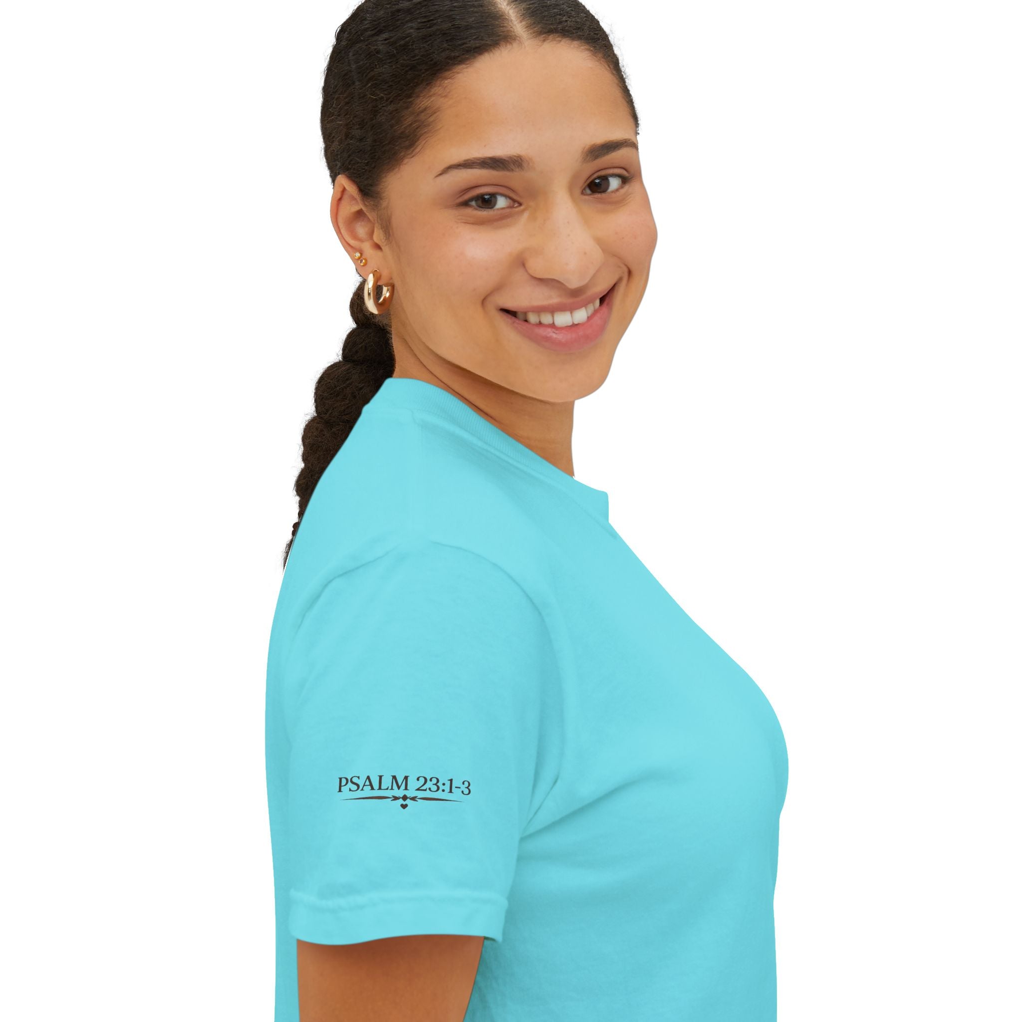 The Lord Is My Shepherd-Psalm 23:1-3  Graphic Tee with Pocket
