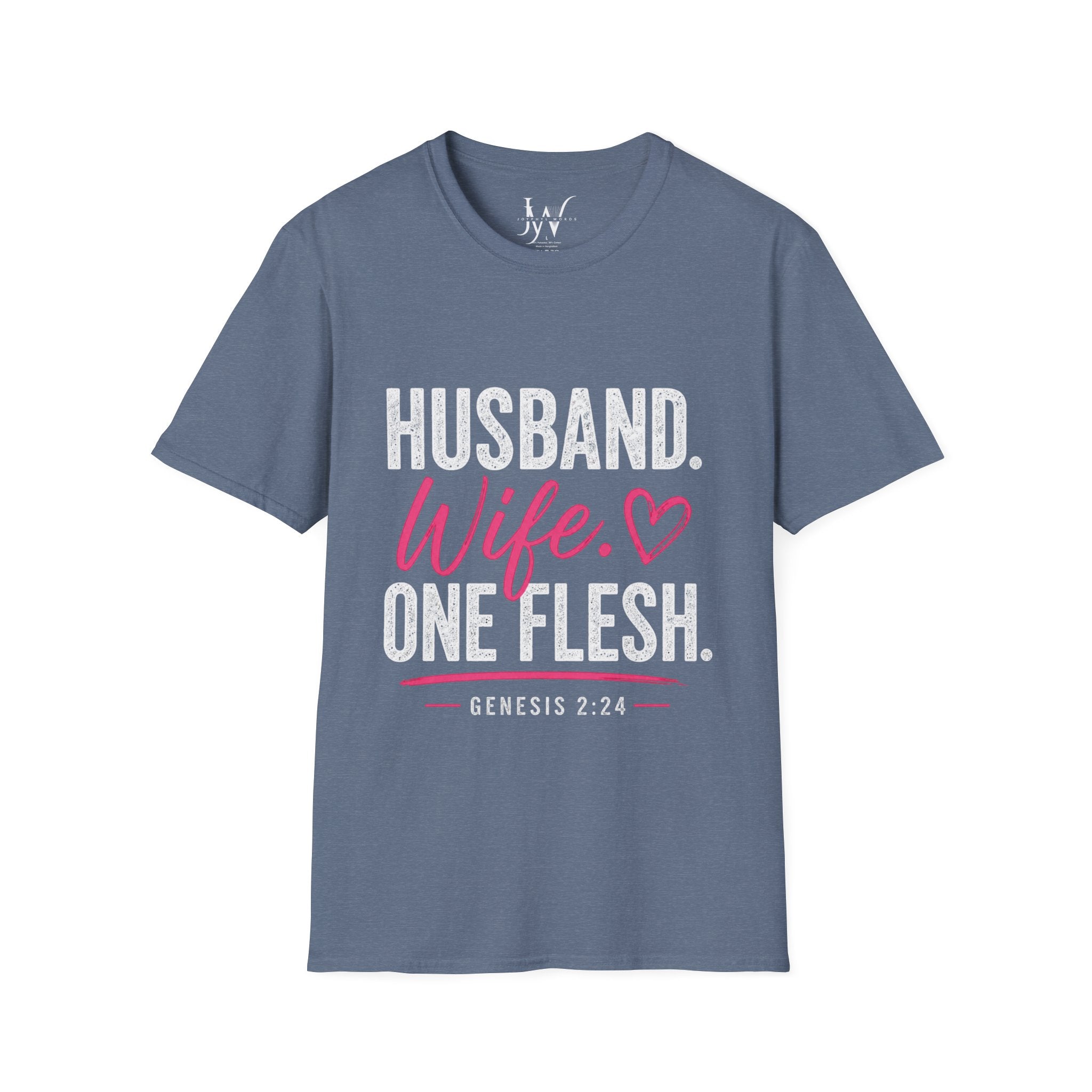 Strong Marriage "Husband. Wife. One Flesh." — Genesis 2:24 Tee