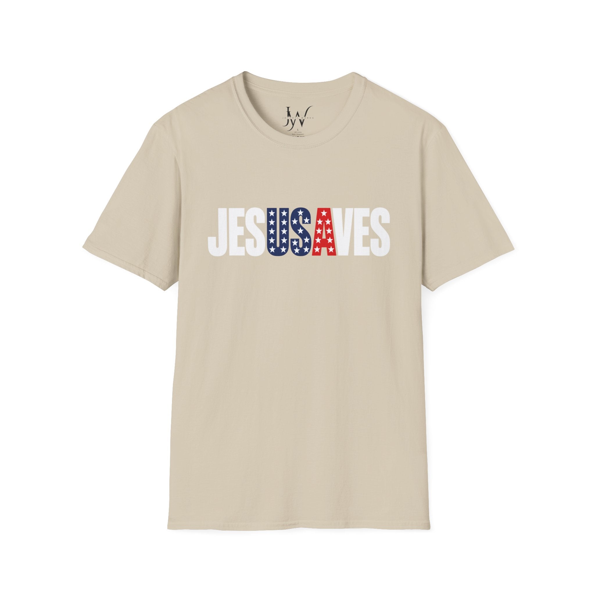 Jesus Saves Patriotic T-Shirt — American Flag Faith Tee