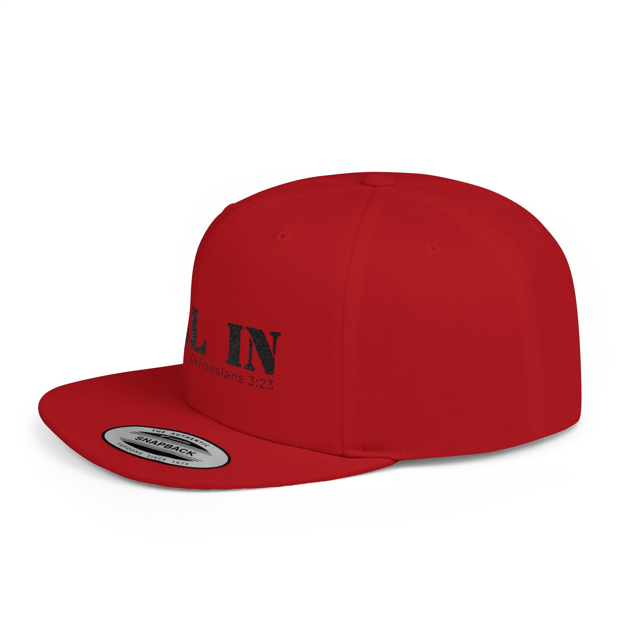 All In Colossians 3:23 Flat Bill Snapback Hat
