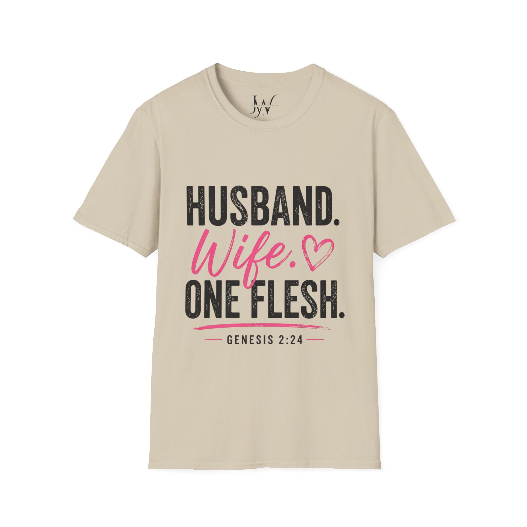 Strong Marriage "Husband. Wife. One Flesh." — Genesis 2:24 Tee