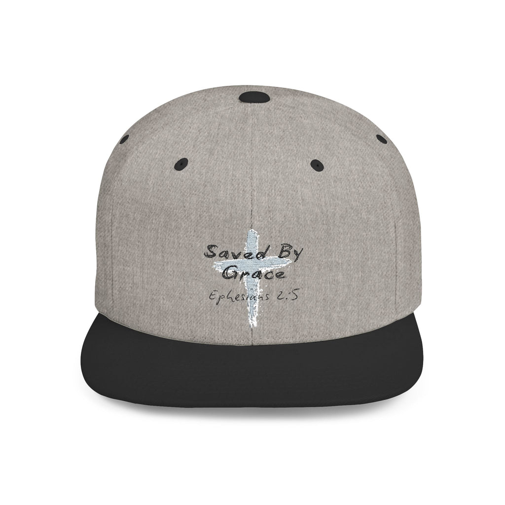 Saved By Grace Ephesians 2:5 Flat Bill Hat