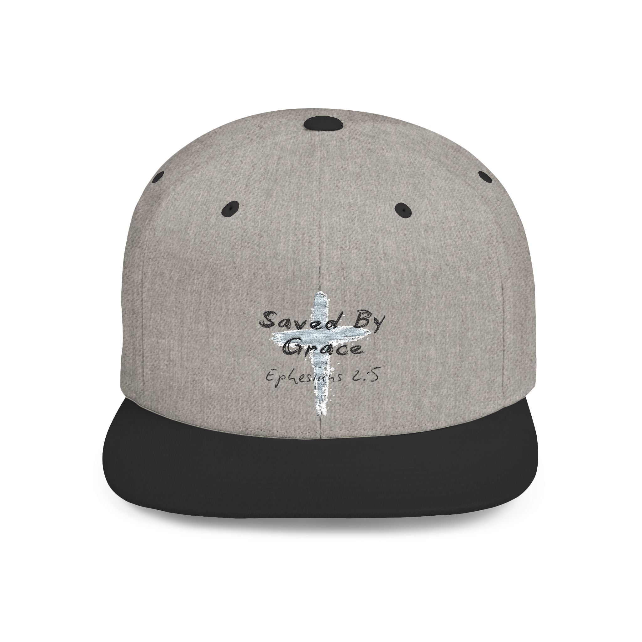 Saved By Grace Ephesians 2:5 Flat Bill Hat