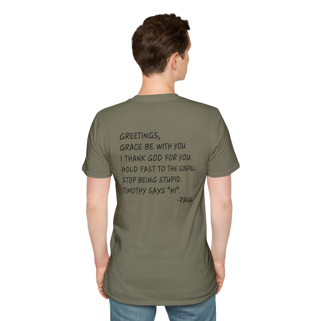 If Paul Were Here We’d Be Getting a Letter T-Shirt — Funny Vintage Postal Stamp Tee