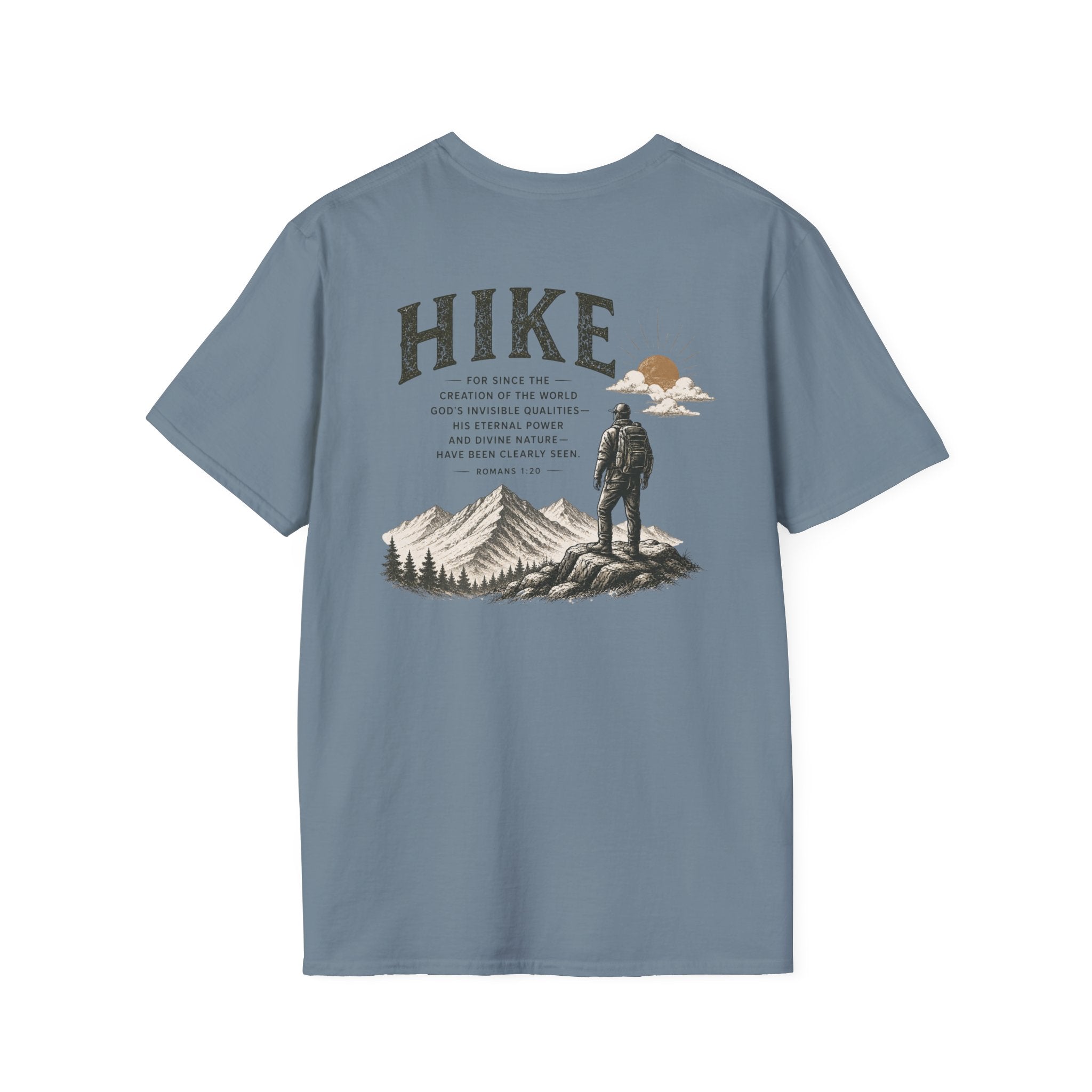 Hike Mountains Graphic — Romans 1:20 Tee