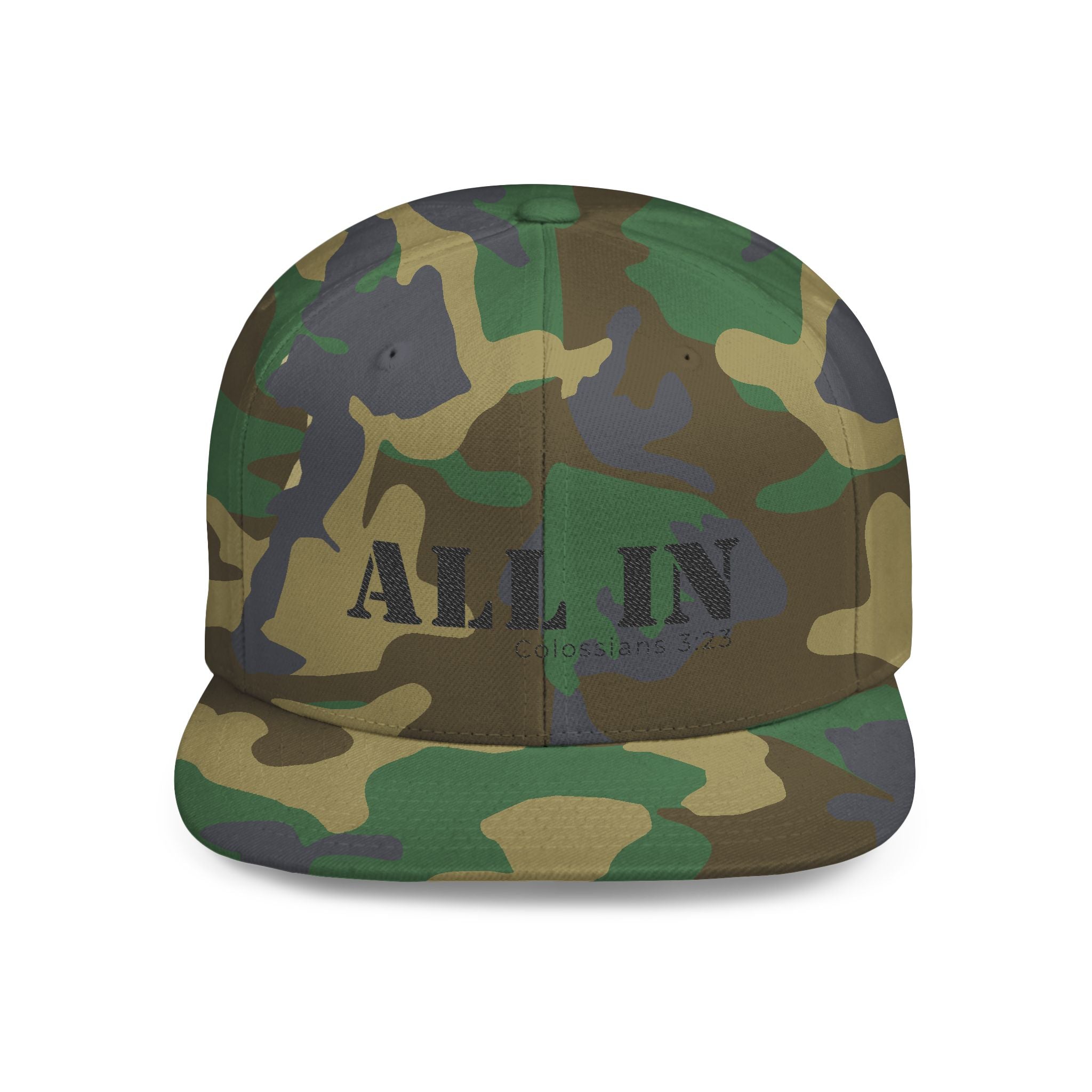 All In Colossians 3:23 Flat Bill Snapback Hat