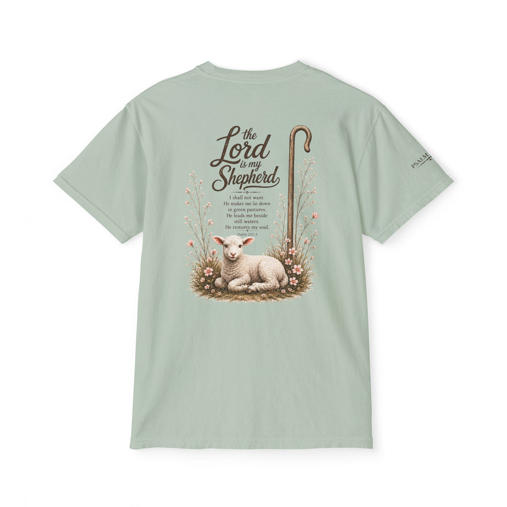 The Lord Is My Shepherd-Psalm 23:1-3  Graphic Tee with Pocket