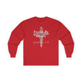 Saved By Grace Cross Design Ephesians 2:5 Long Sleeve Tee