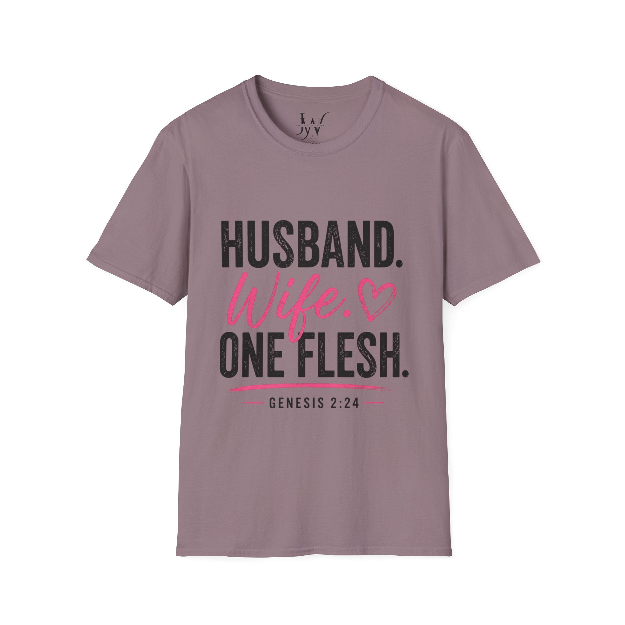 Strong Marriage "Husband. Wife. One Flesh." — Genesis 2:24 Tee
