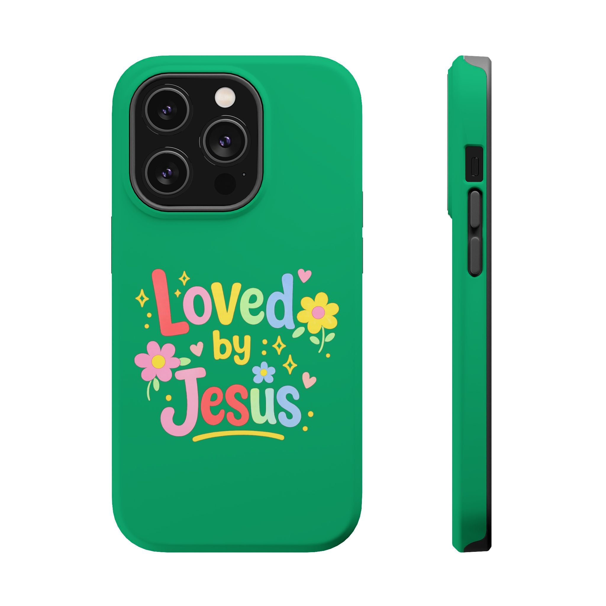 Loved by Jesus Phone Case — Colorful Magnetic Impact-Resistant Case