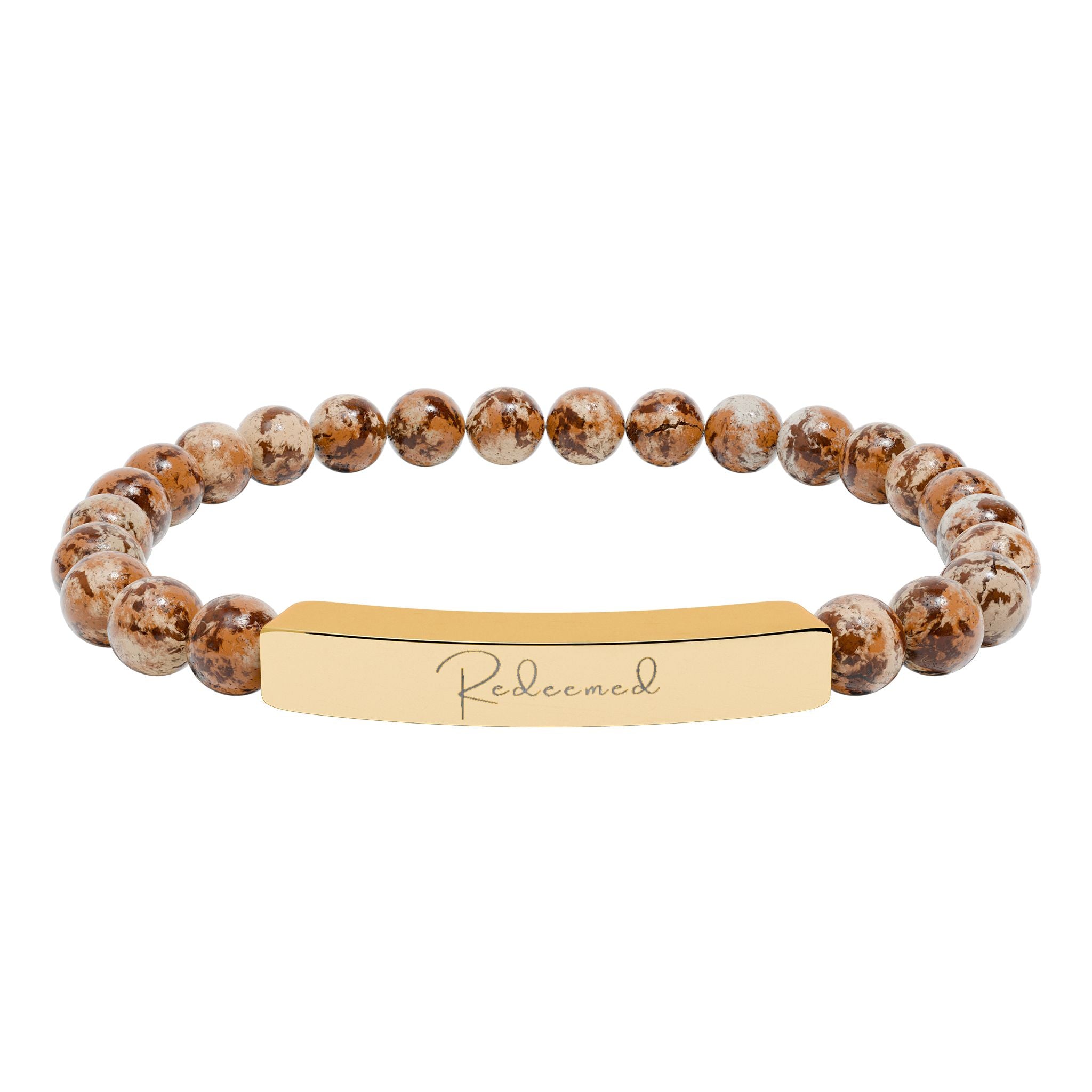 Natural Stone Stretch Bar Bracelet — Redeemed
