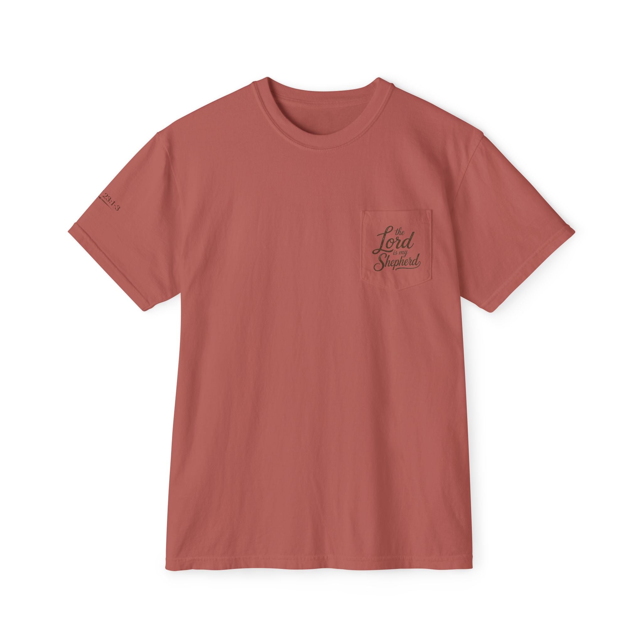 The Lord Is My Shepherd-Psalm 23:1-3  Graphic Tee with Pocket
