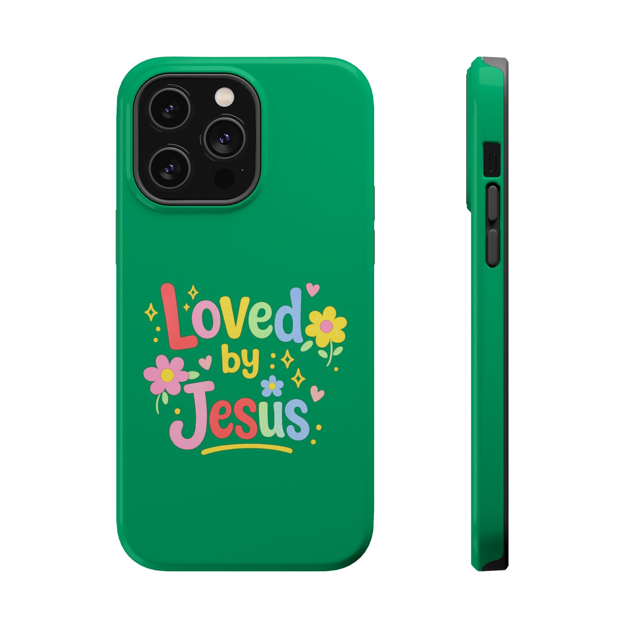Loved by Jesus Phone Case — Colorful Magnetic Impact-Resistant Case