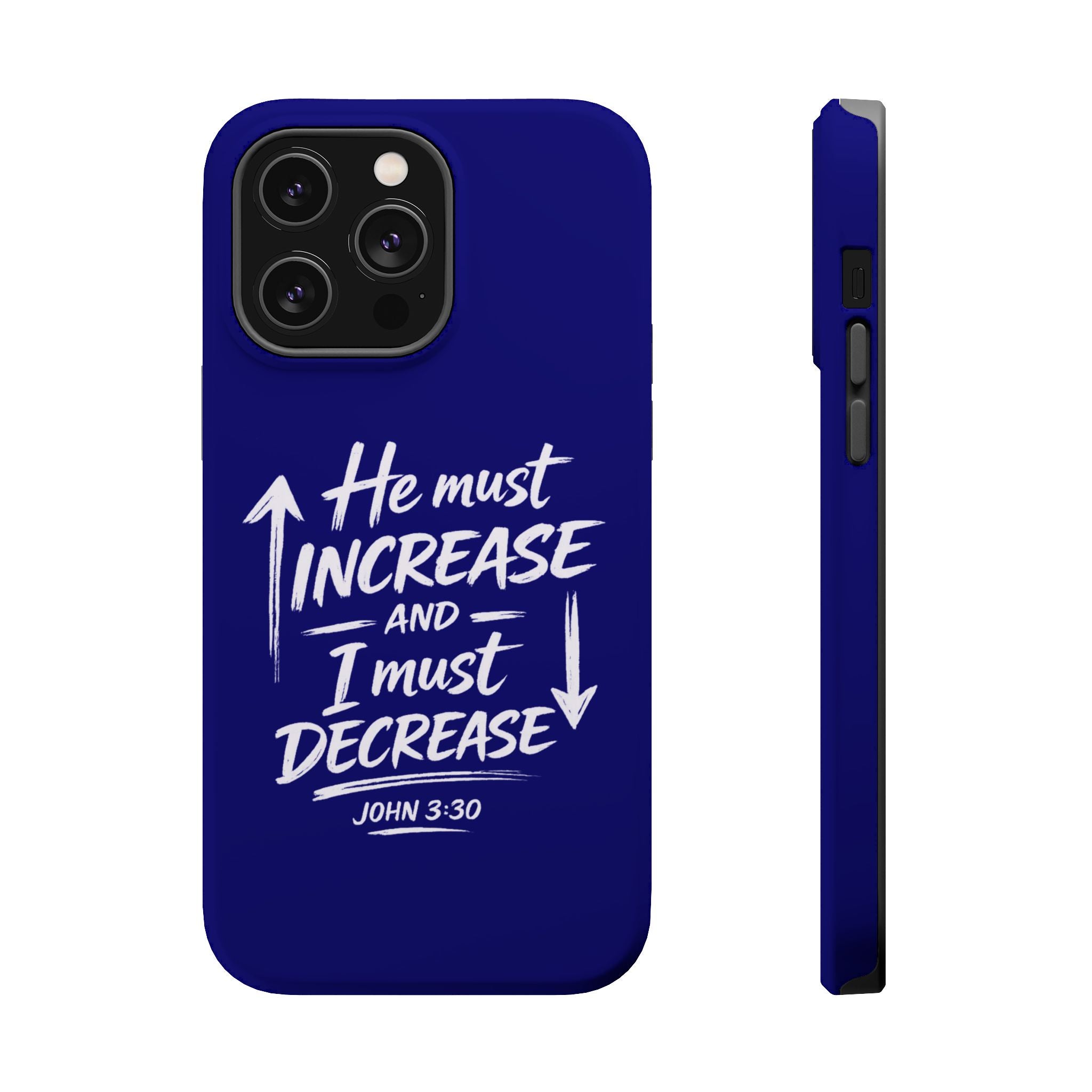 Phone Case — "He Must Increase and I Must Decrease John 3:30" Colorful Magnetic Impact-Resistant Case