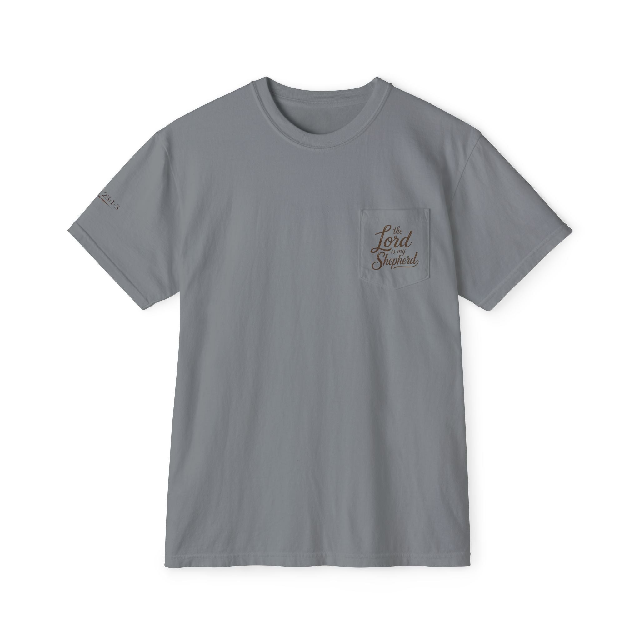 The Lord Is My Shepherd-Psalm 23:1-3  Graphic Tee with Pocket