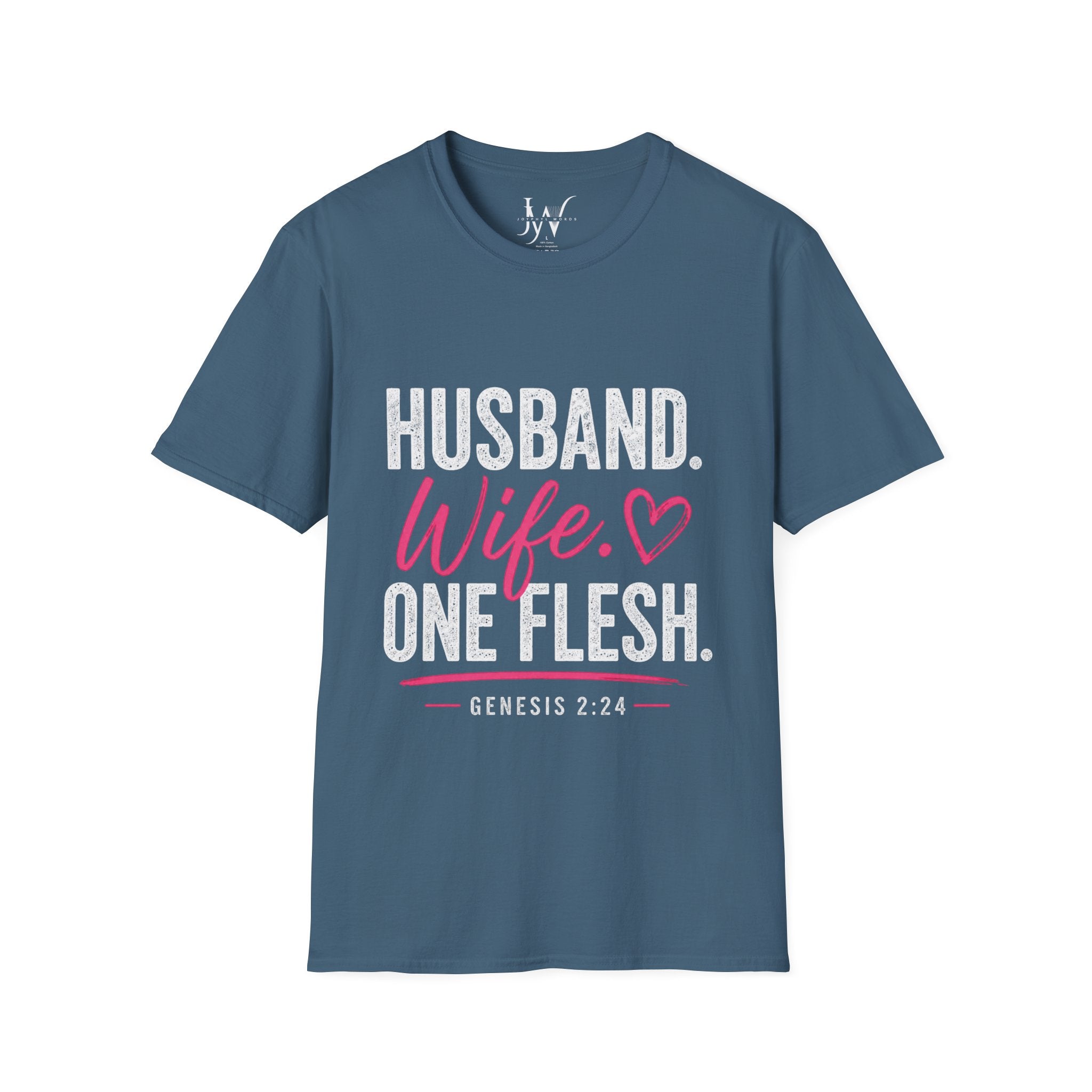 Strong Marriage "Husband. Wife. One Flesh." — Genesis 2:24 Tee