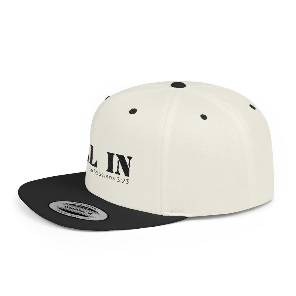 All In Colossians 3:23 Flat Bill Snapback Hat