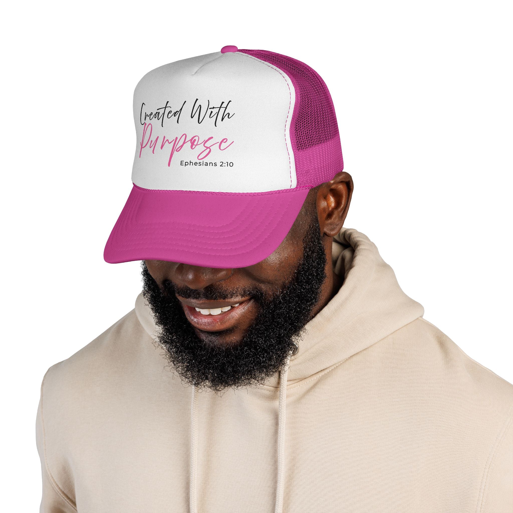Created With Purpose — Ephesians 2:10 Trucker Hat